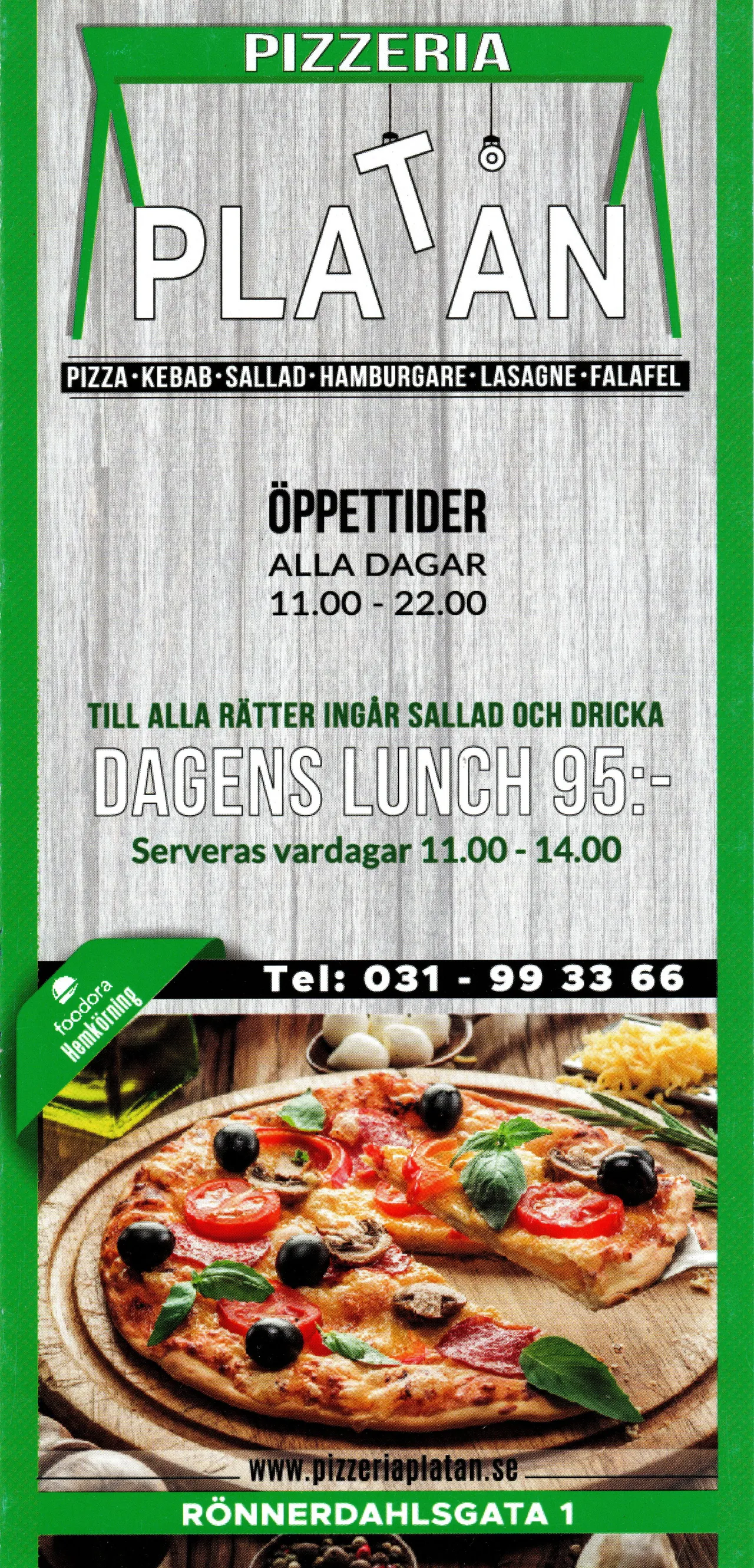 Bild på menyn för Platån, Göteborg
