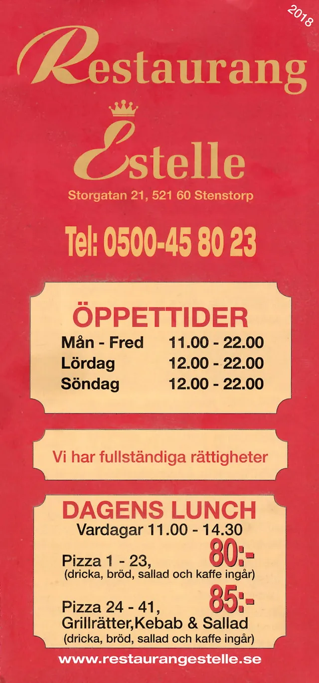 Menyn för Estelle, Falköping