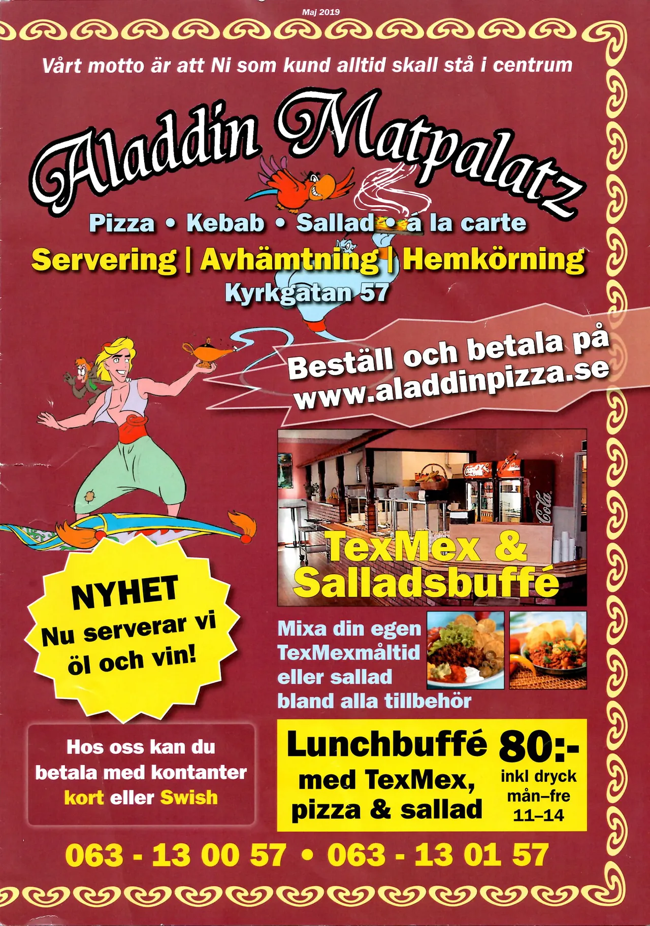 Bild på menyn för Aladdin Matpalatz, Östersund