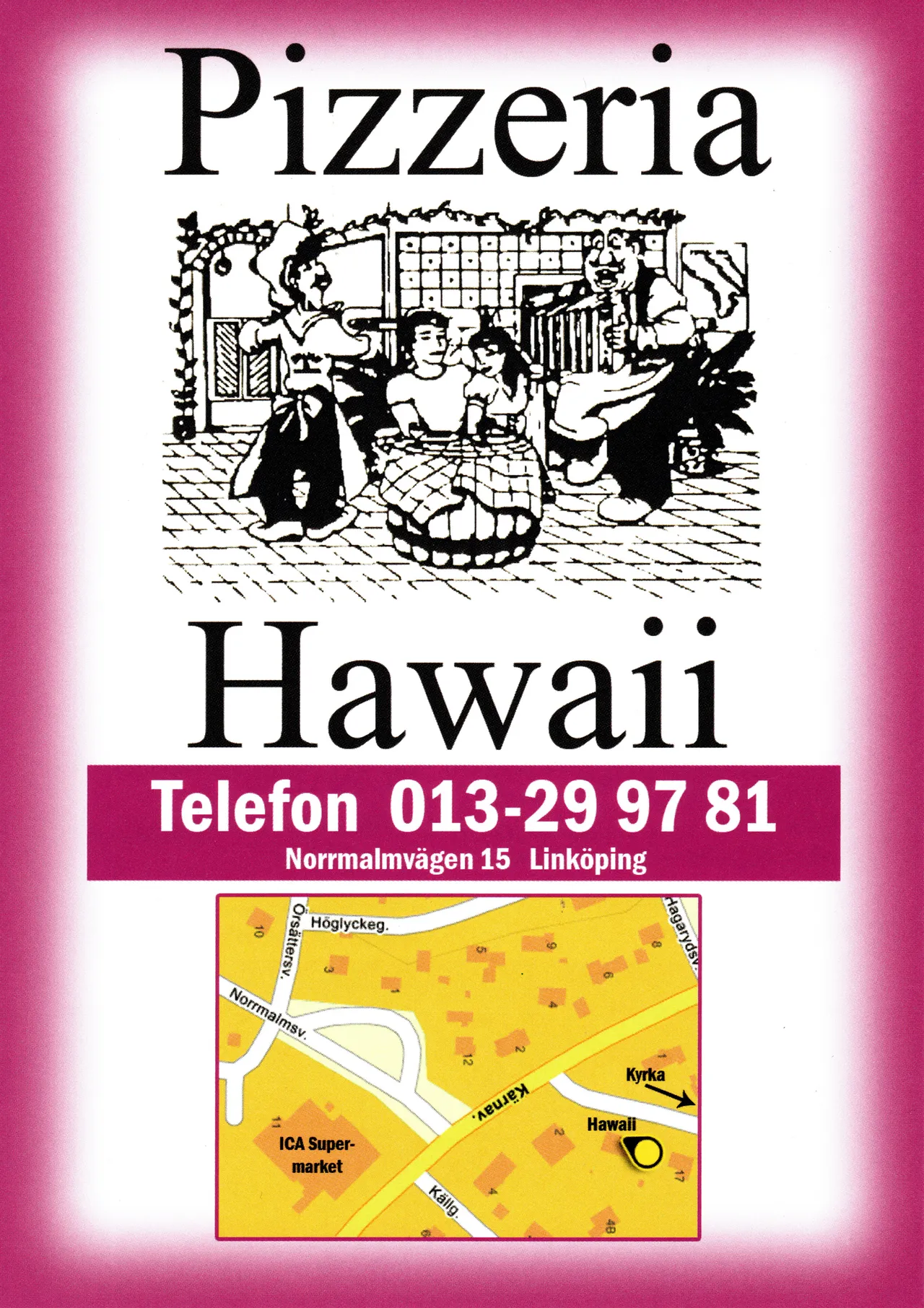 Bild på menyn för Hawaii, Linköping