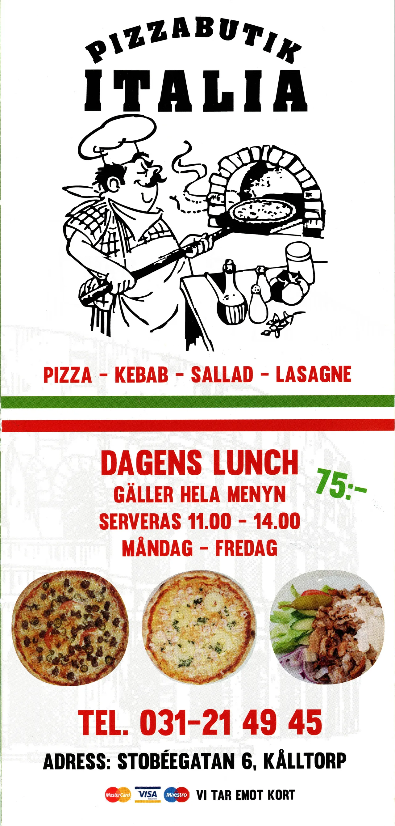 Bild på menyn för Italia, Göteborg