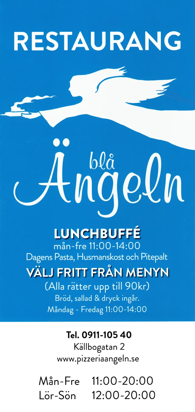 Menyn för Blå Ängeln, Piteå