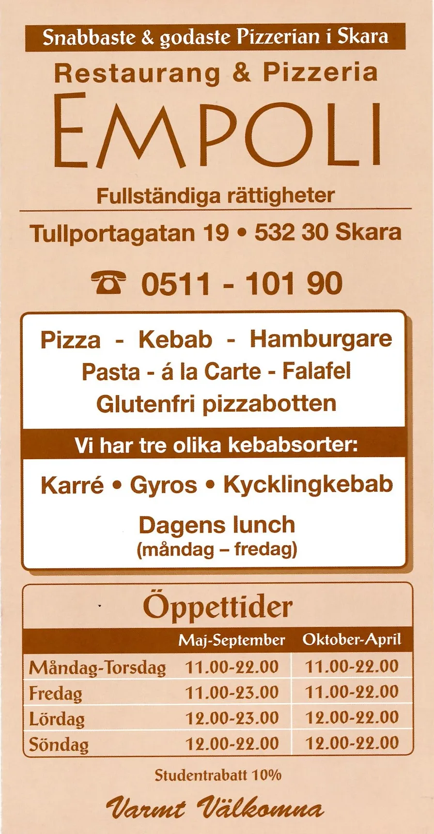 Bild på menyn för Empoli, Skara