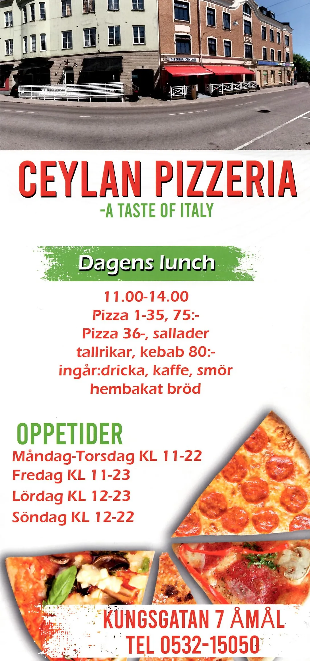 Bild på menyn för Ceylan Pizzeria, Åmål