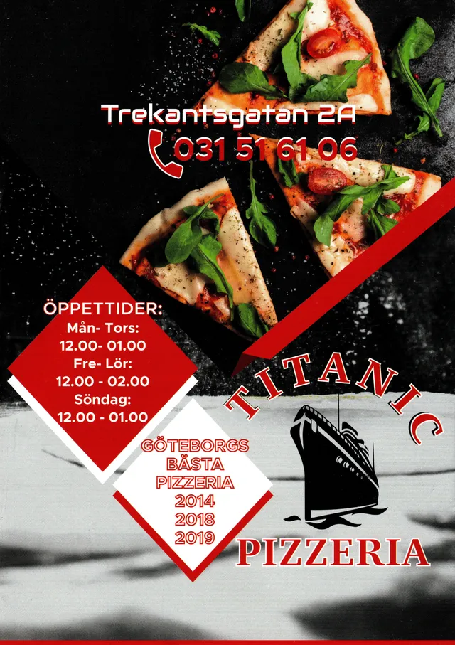 Menyn för Titanic, Göteborg