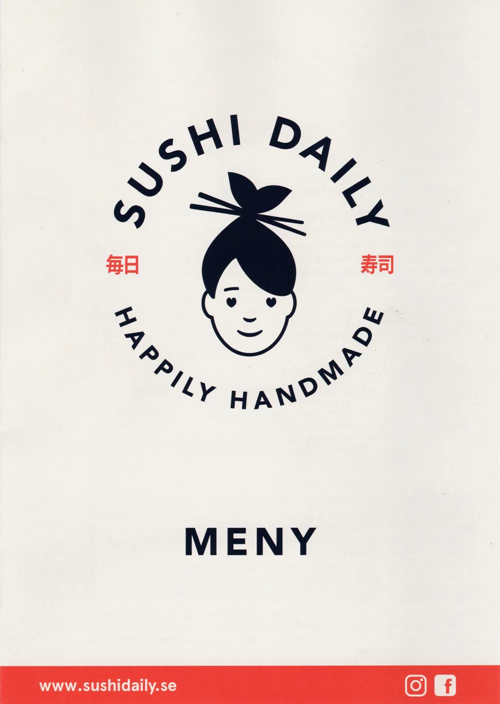 Bild på menyn för Sushi Daily, Göteborg