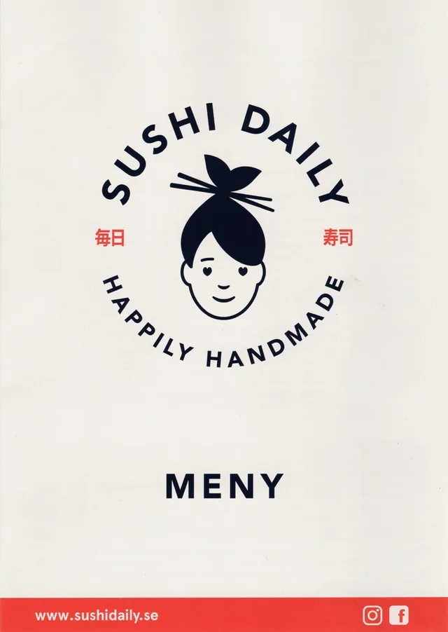 Menyn för Sushi Daily, Göteborg