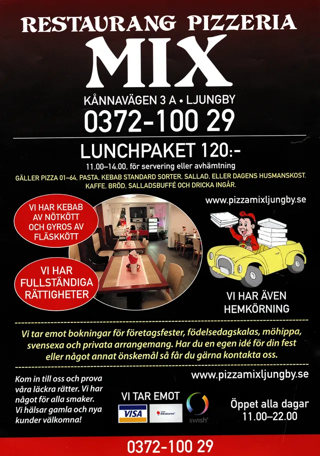 Menyn för Mix, Ljungby