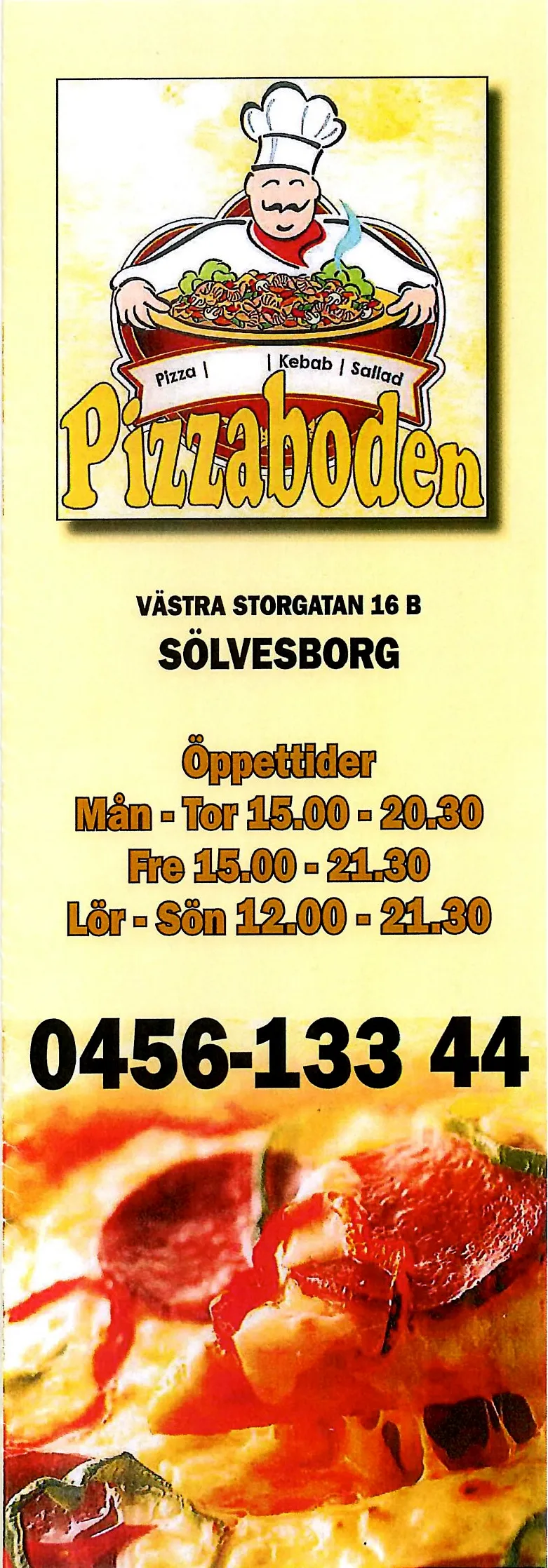 Bild på menyn för Pizzaboden, Sölvesborg