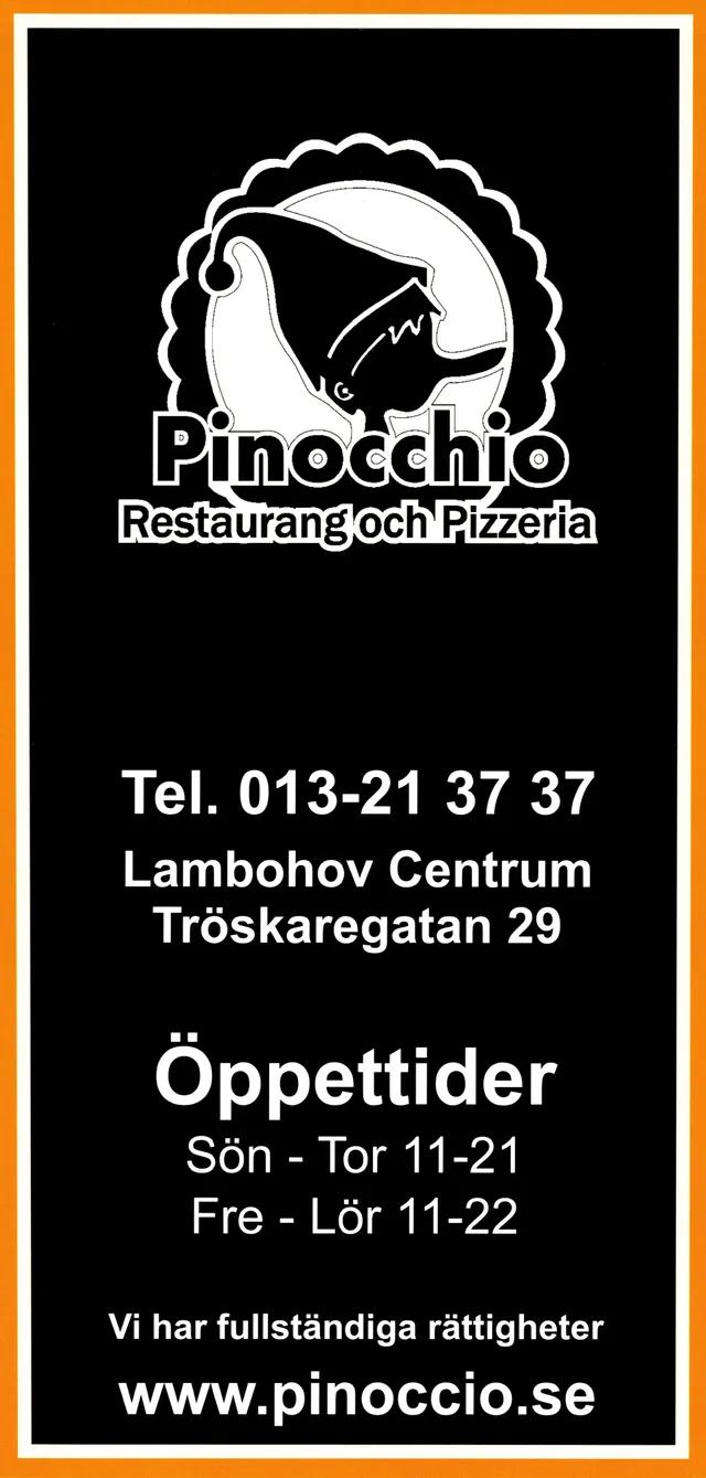 Menyn för Pinocchio, Linköping
