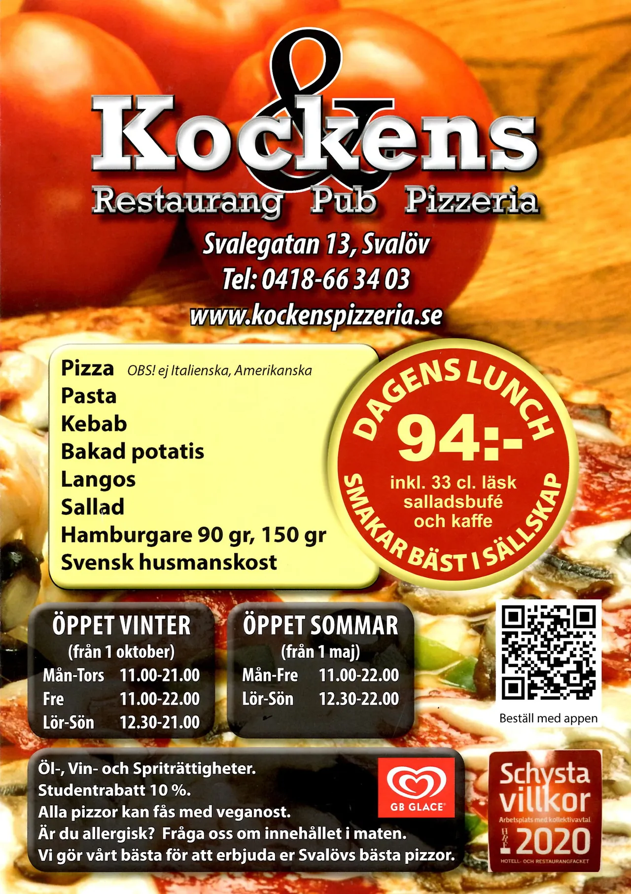 Bild på menyn för Kockens, Svalöv