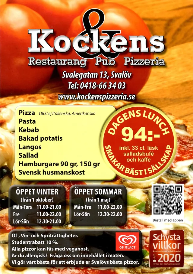 Menyn för Kockens, Svalöv