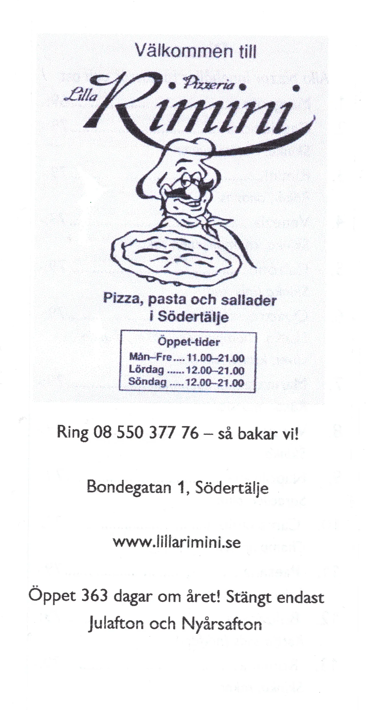 Bild på menyn för Lilla Rimini, Södertälje