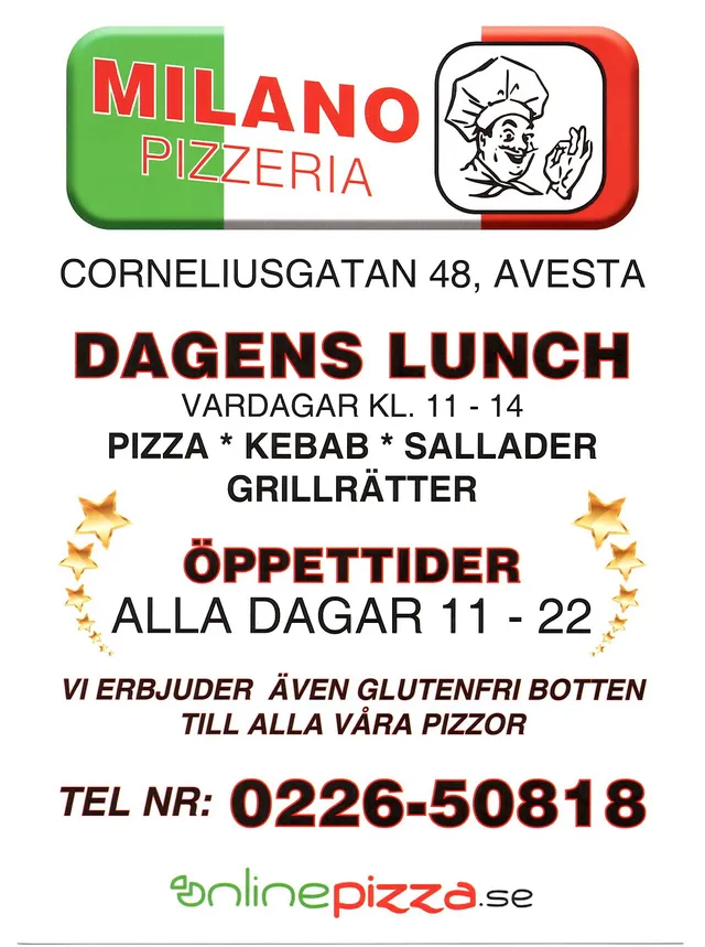 Menyn för Milano, Avesta