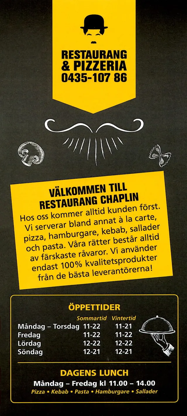 Menyn för Chaplin, Klippan