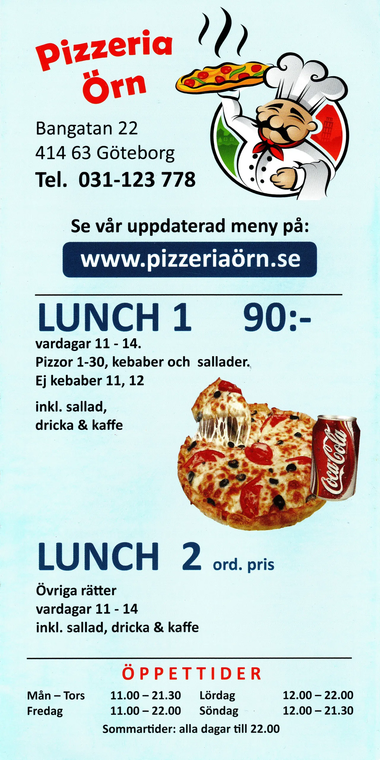 Bild på menyn för Örn, Göteborg