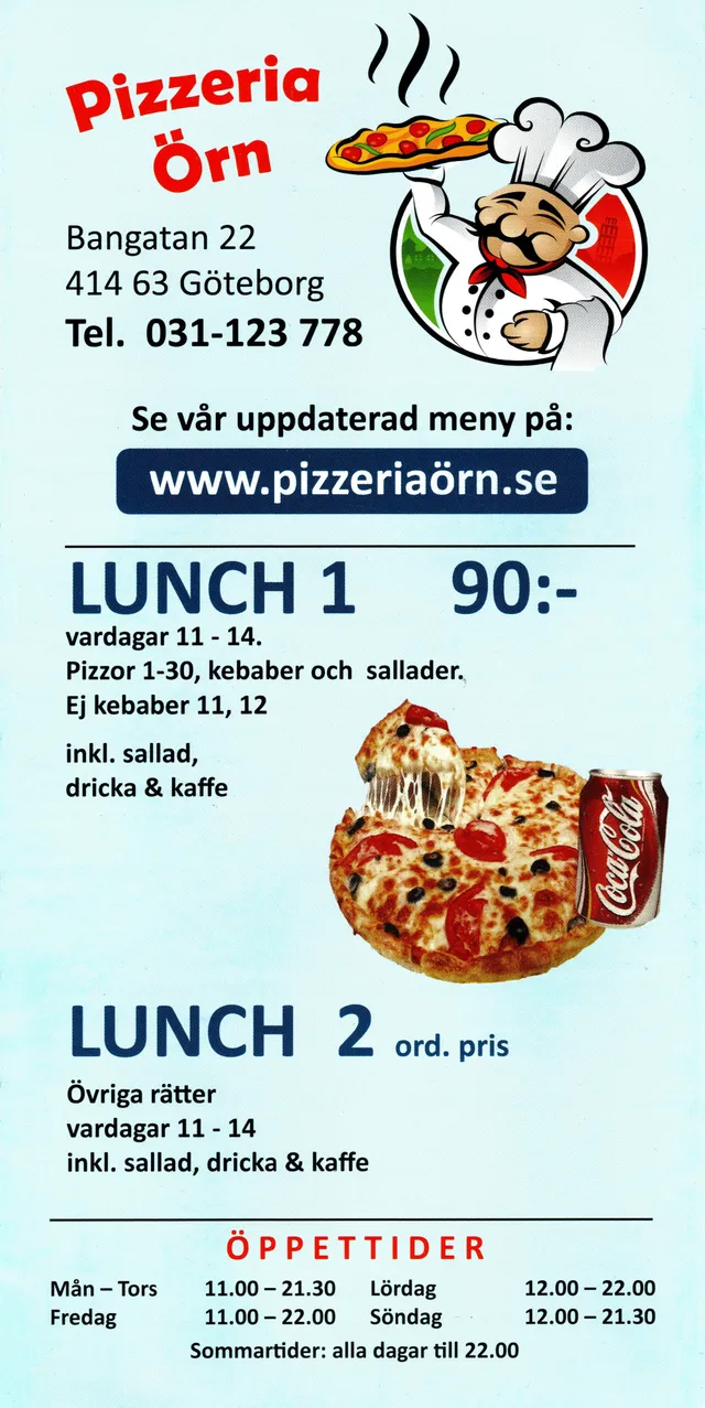 Menyn för Örn, Göteborg