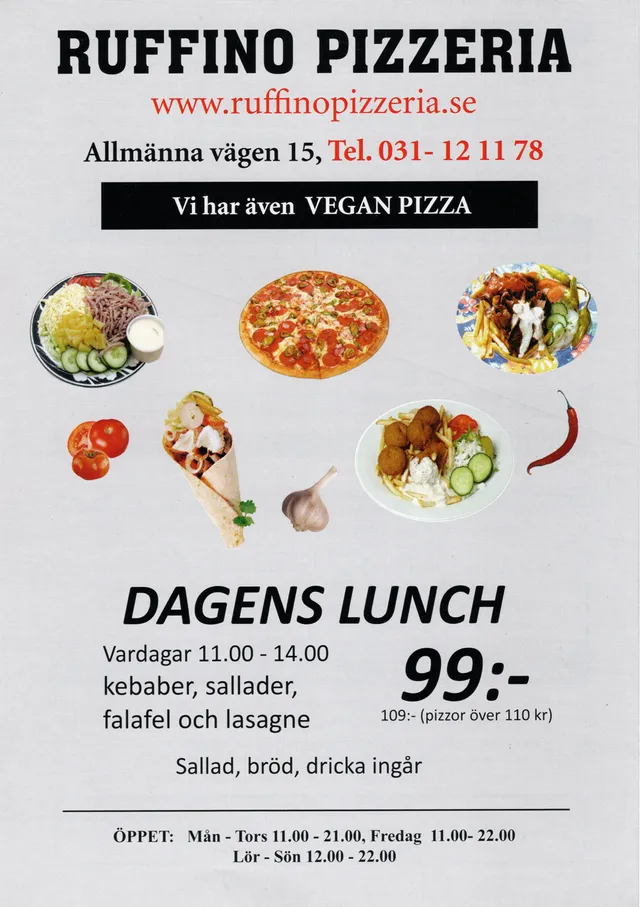 Menyn för Ruffino, Göteborg
