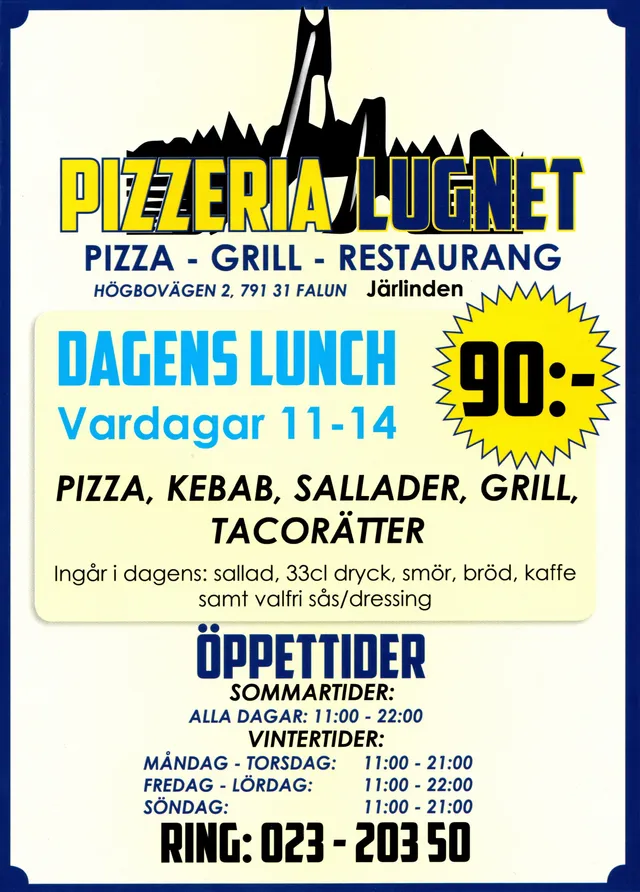 Menyn för Lugnet, Falun
