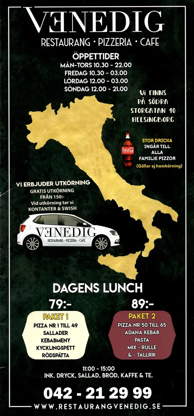 Menyn för Venedig, Helsingborg