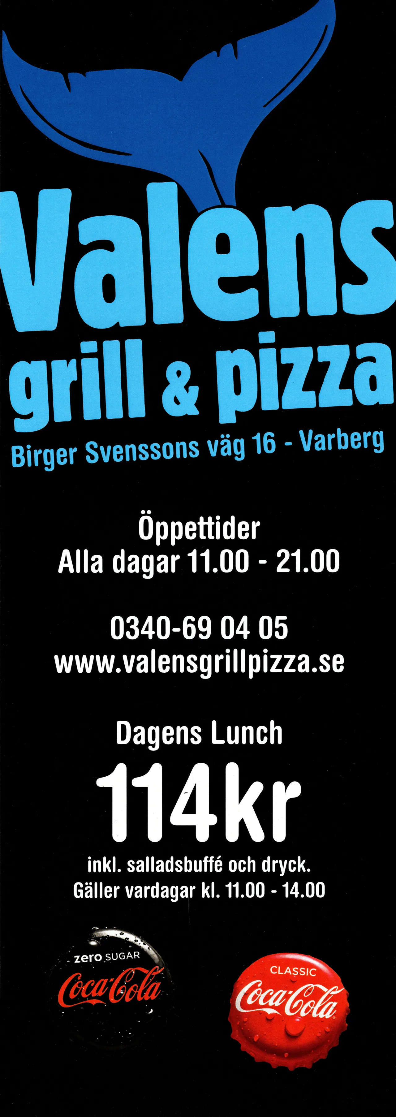 Bild på menyn för Valens Grill & Pizza, Varberg