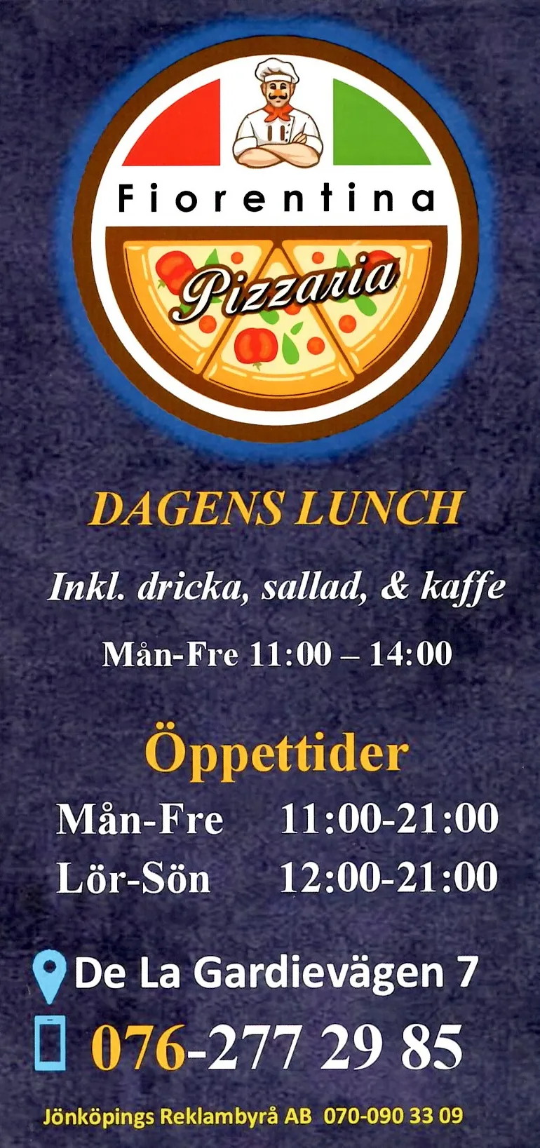 Bild på menyn för Fiorentina Pizzeria, Lidköping