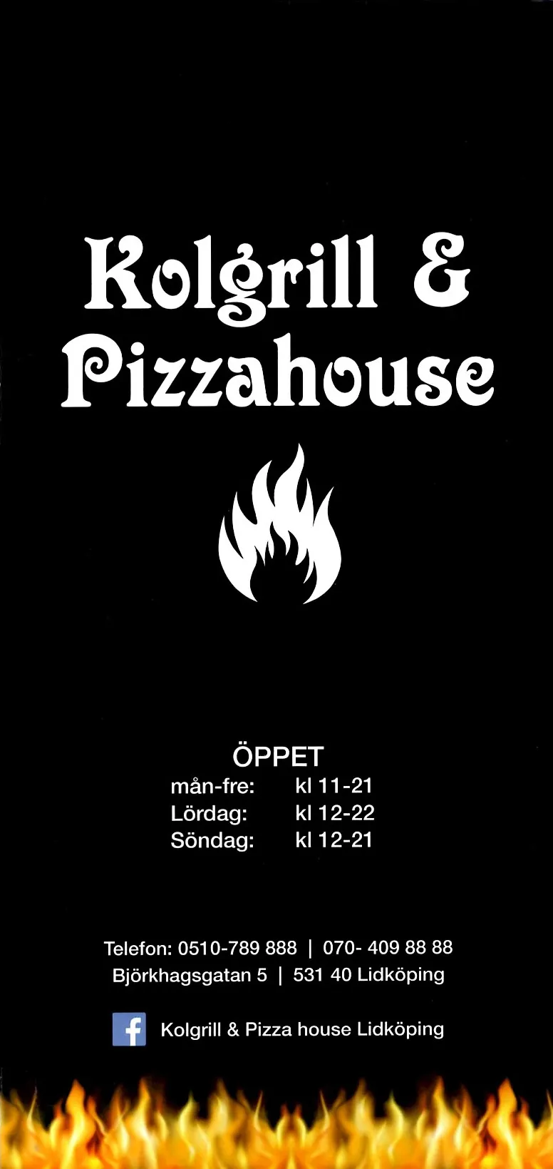 Bild på menyn för Kolgrill & Pizzahouse, Lidköping