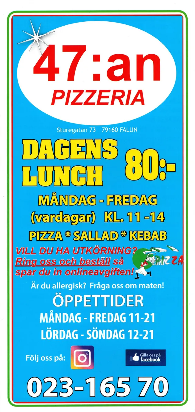 Menyn för 47:an, Falun
