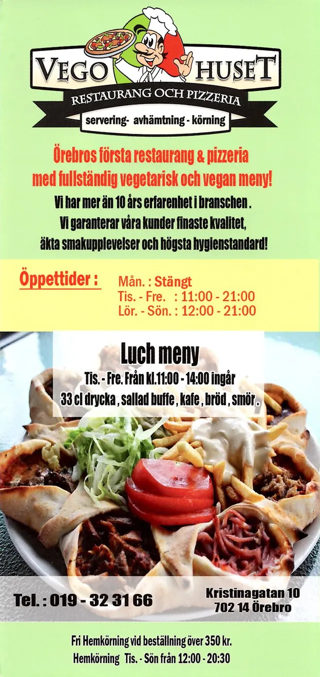 Menyn för Vegohuset, Örebro
