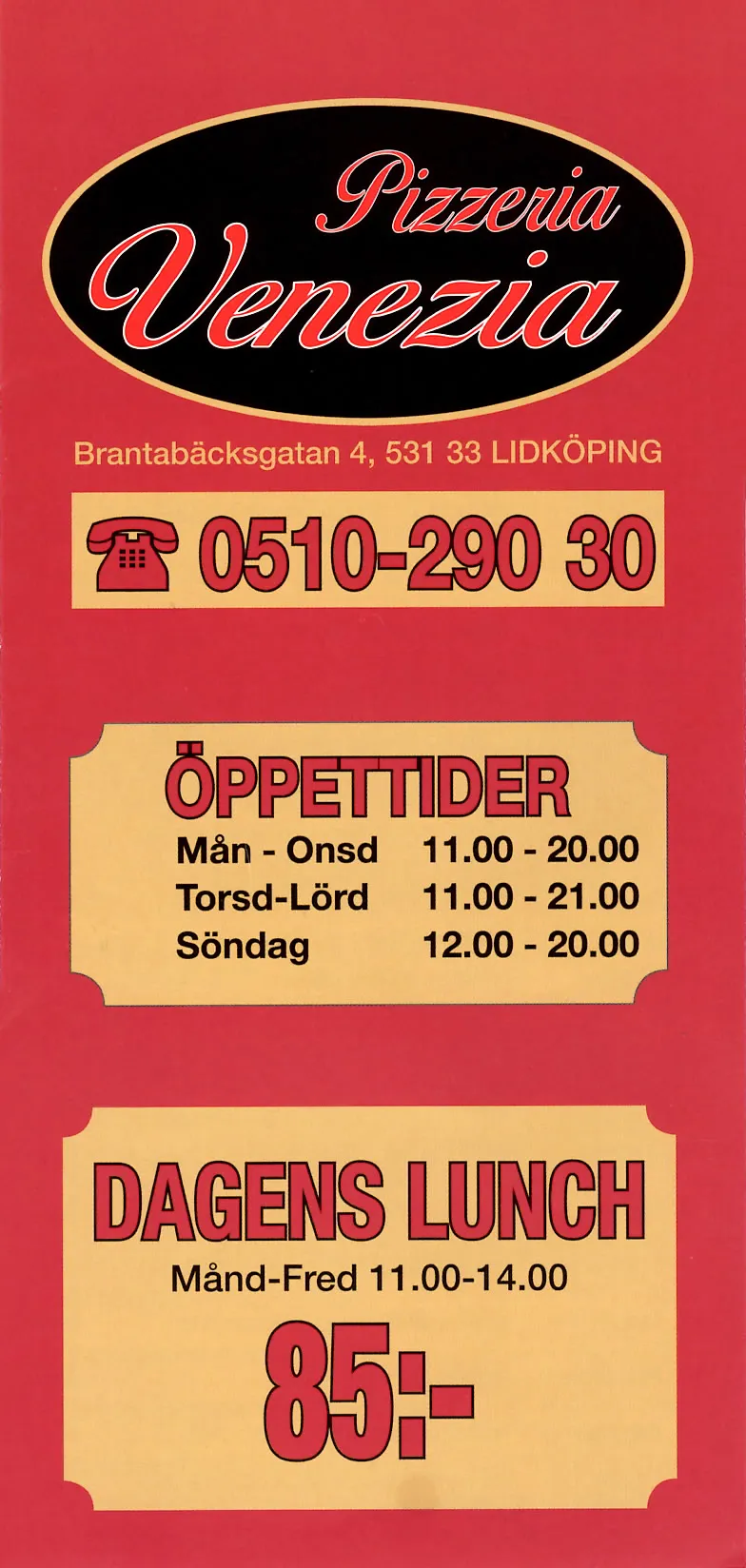 Bild på menyn för Venezia, Lidköping