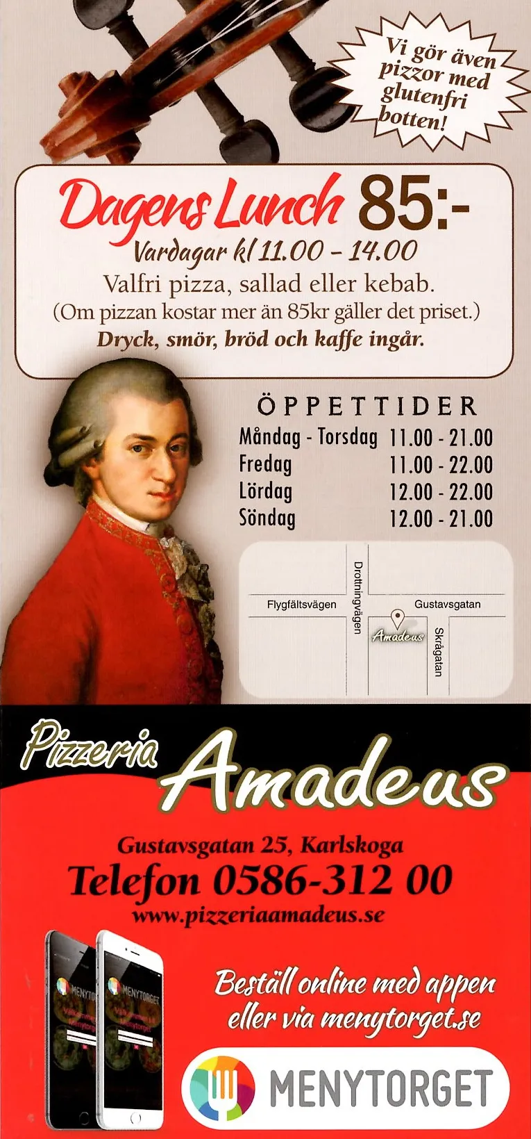 Bild på menyn för Amadeus, Karlskoga