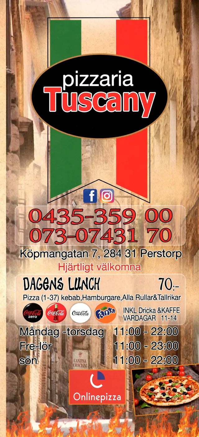 Bild på menyn för Tuscany, Perstorp