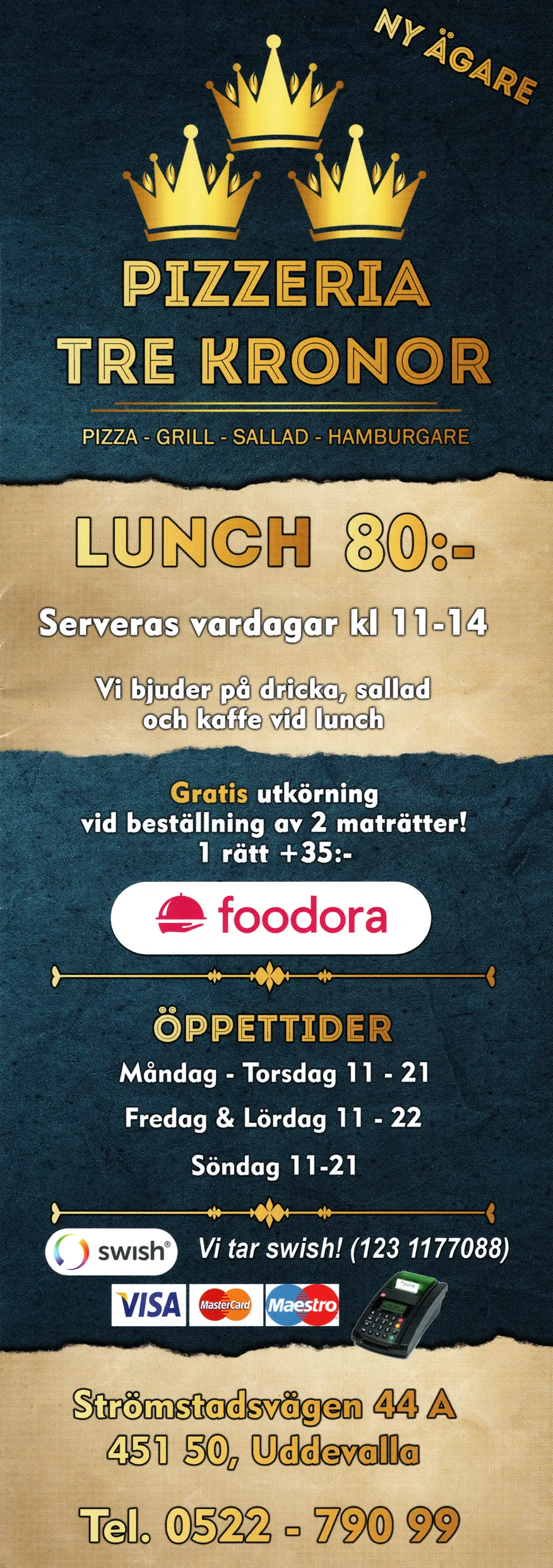 Bild på menyn för Tre Kronor, Uddevalla