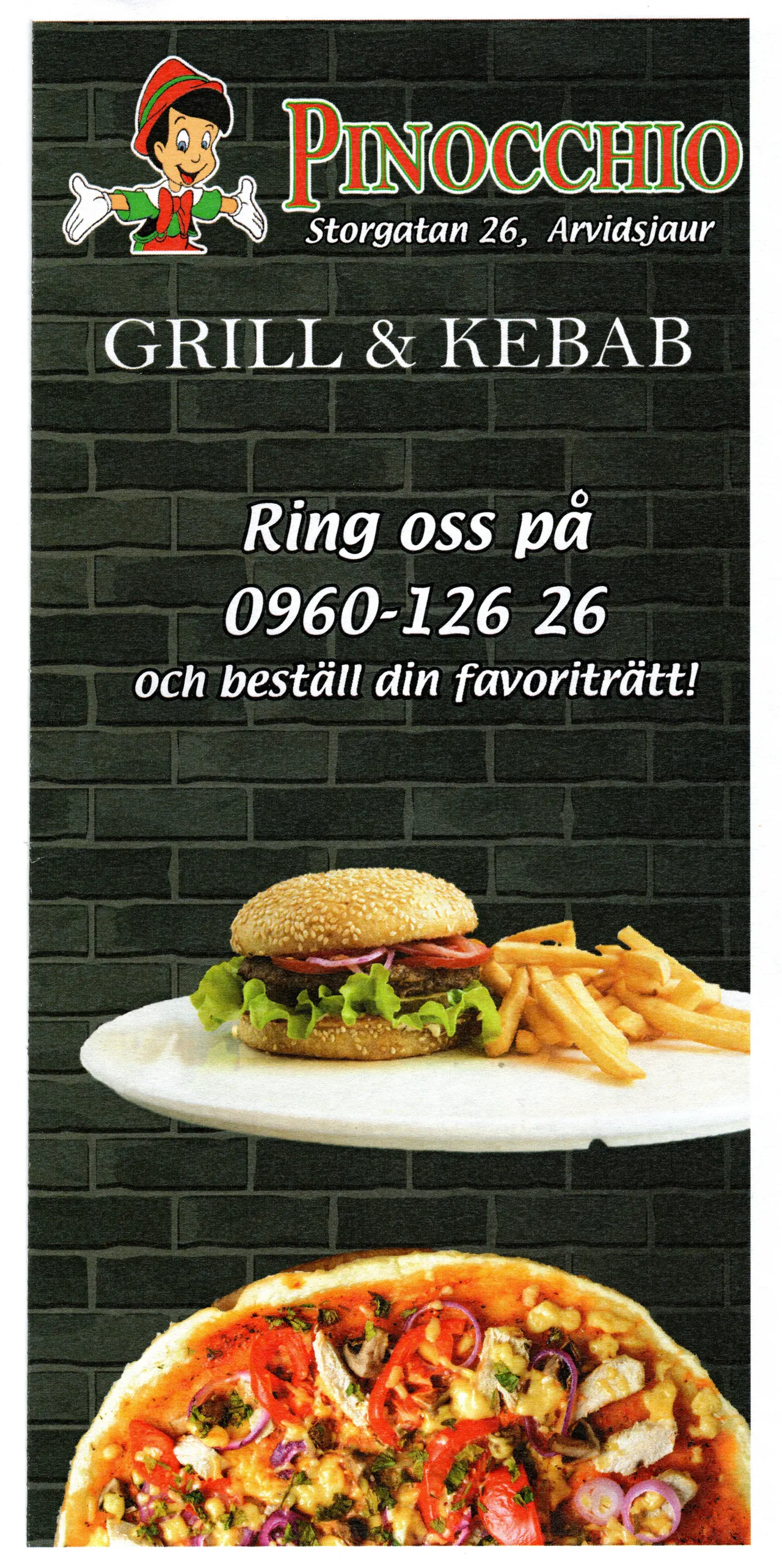 Bild på menyn för Pinocchio, Arvidsjaur