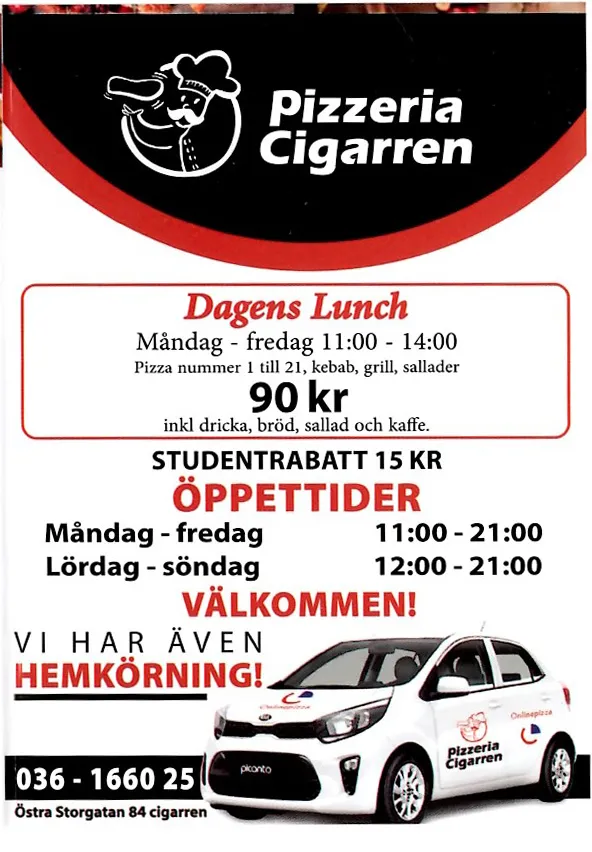 Menyn för Cigarren, Jönköping