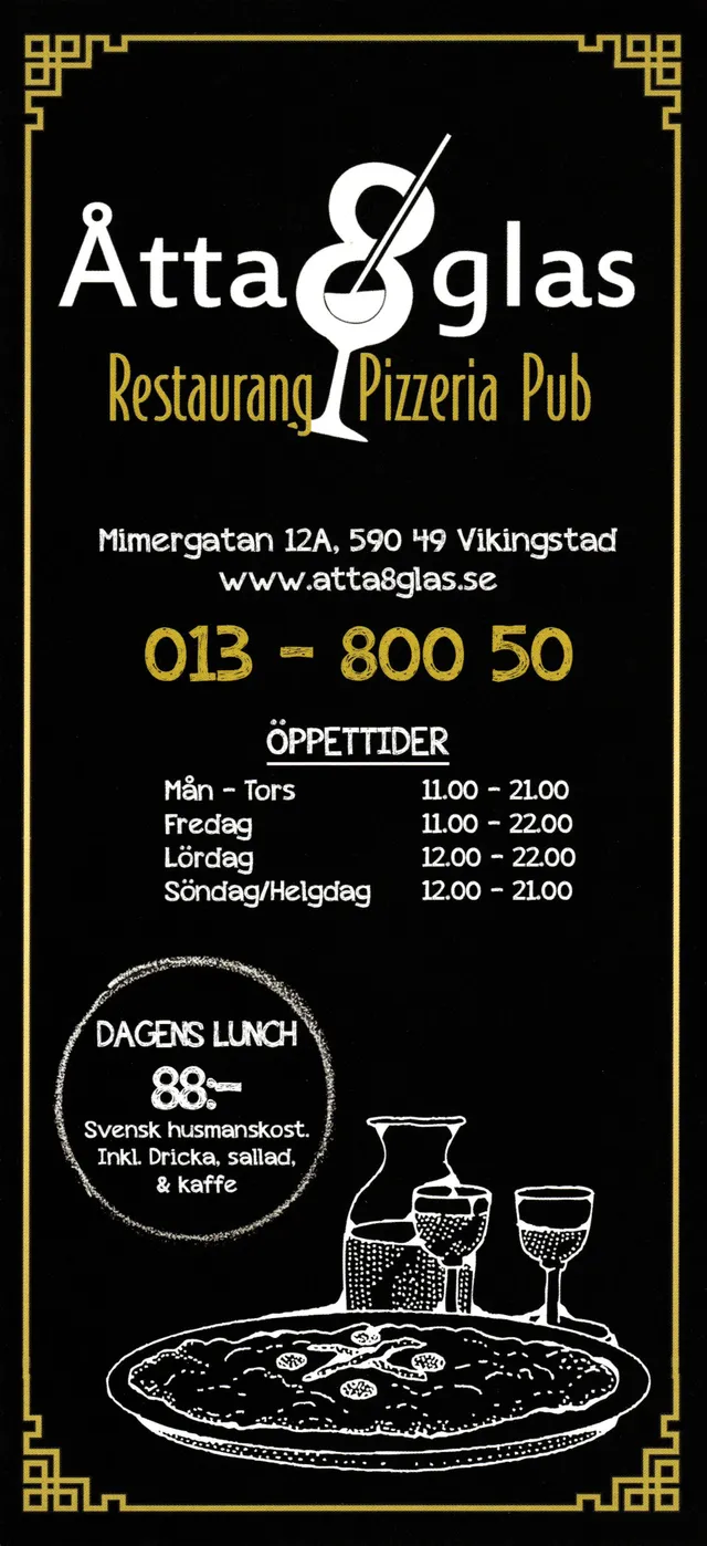 Menyn för Åtta Glas, Linköping