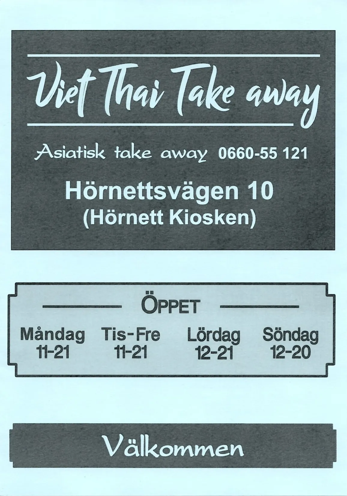 Bild på menyn för Viet Thai Take Away, Örnsköldsvik