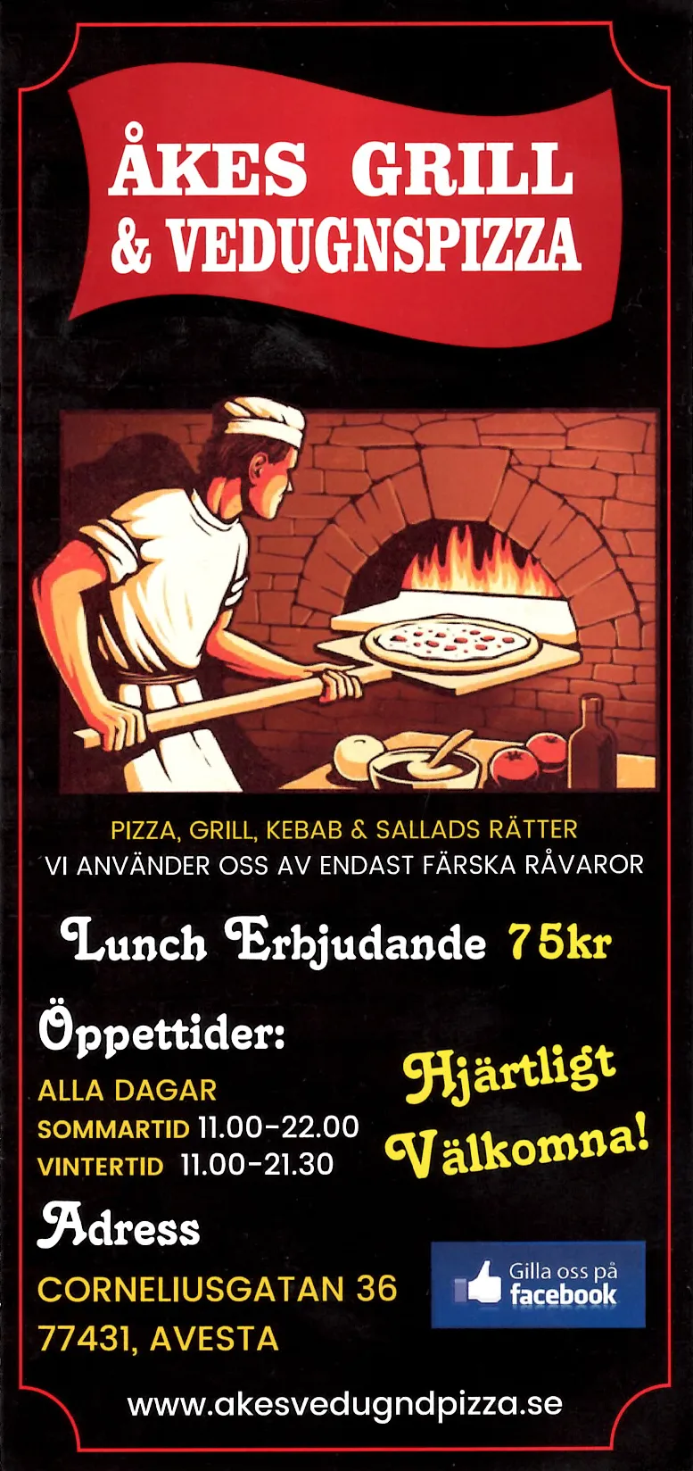 Bild på menyn för Åkes Grill & Vedugnspizza, Avesta