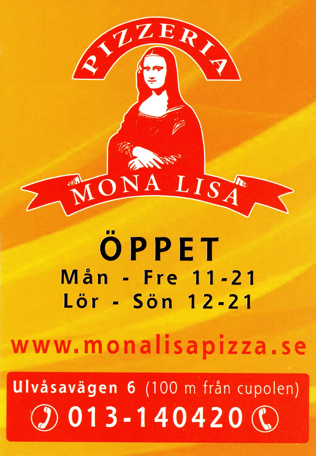 Bild på menyn för Mona Lisa, Linköping