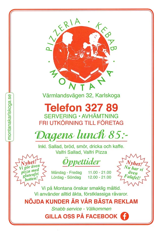 Menyn för Montana, Karlskoga