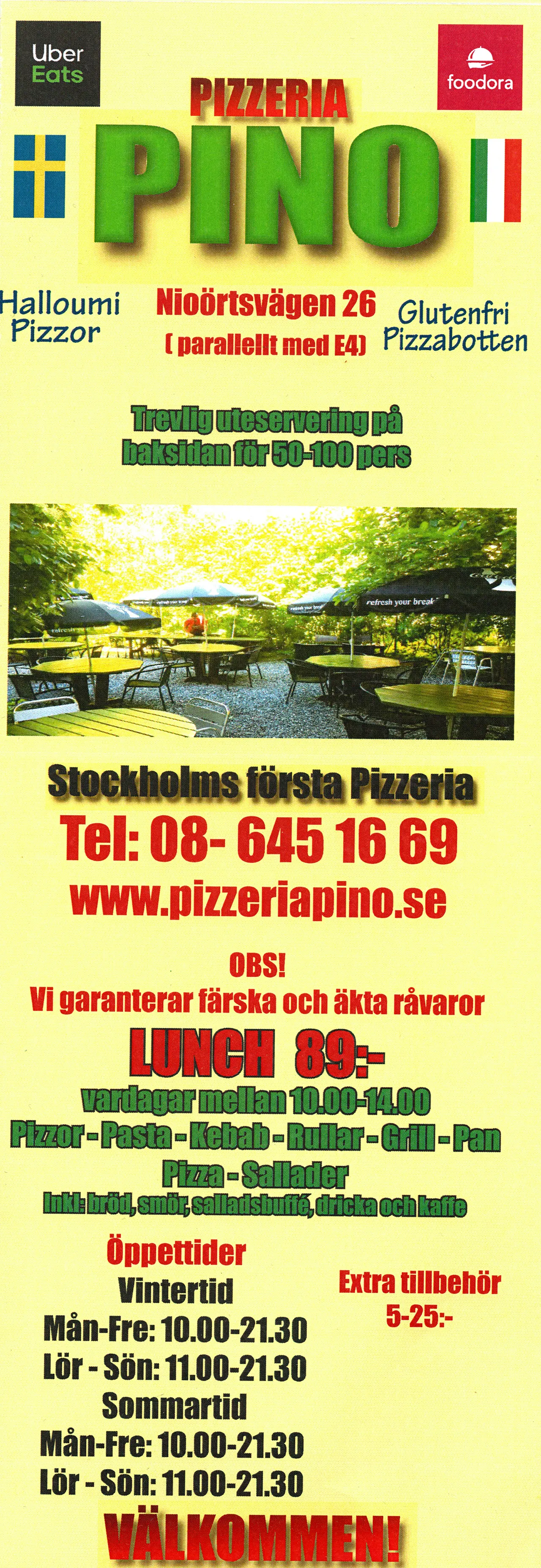 Bild på menyn för Pino, Stockholm