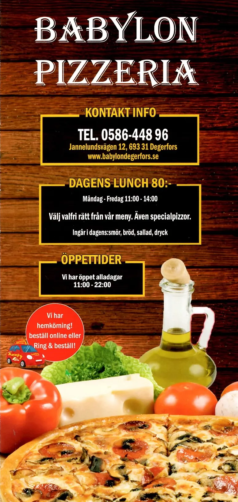 Bild på menyn för Babylon, Degerfors