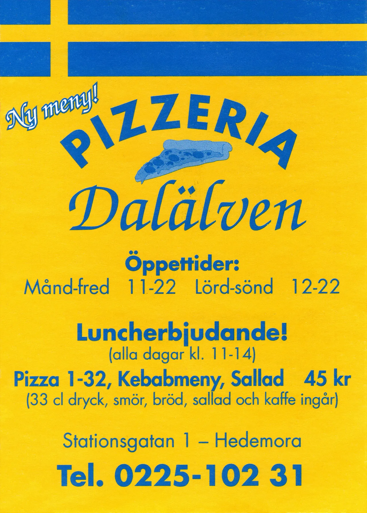 Bild på menyn för Dalälven Pizzeria, Hedemora
