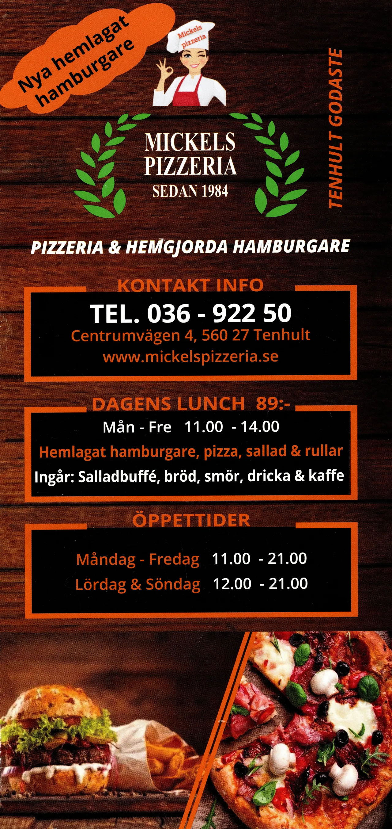 Bild på menyn för Mickels Pizzeria, Jönköping