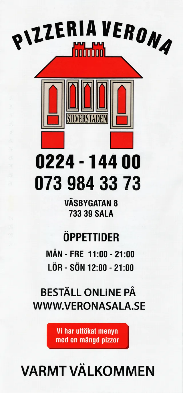 Menyn för Verona, Sala