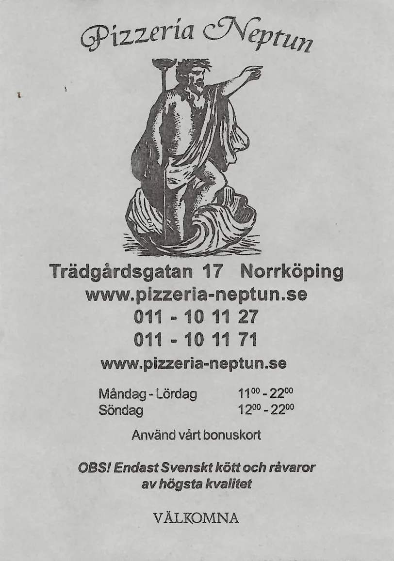 Bild på menyn för Neptun, Norrköping