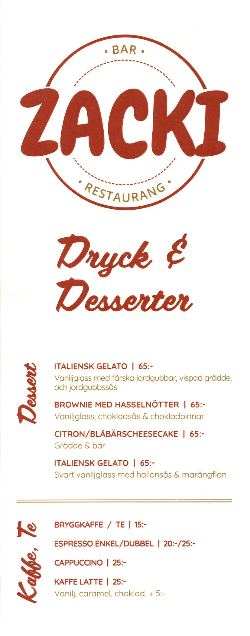 Bild på menyn för Zacki Restaurang, Götene