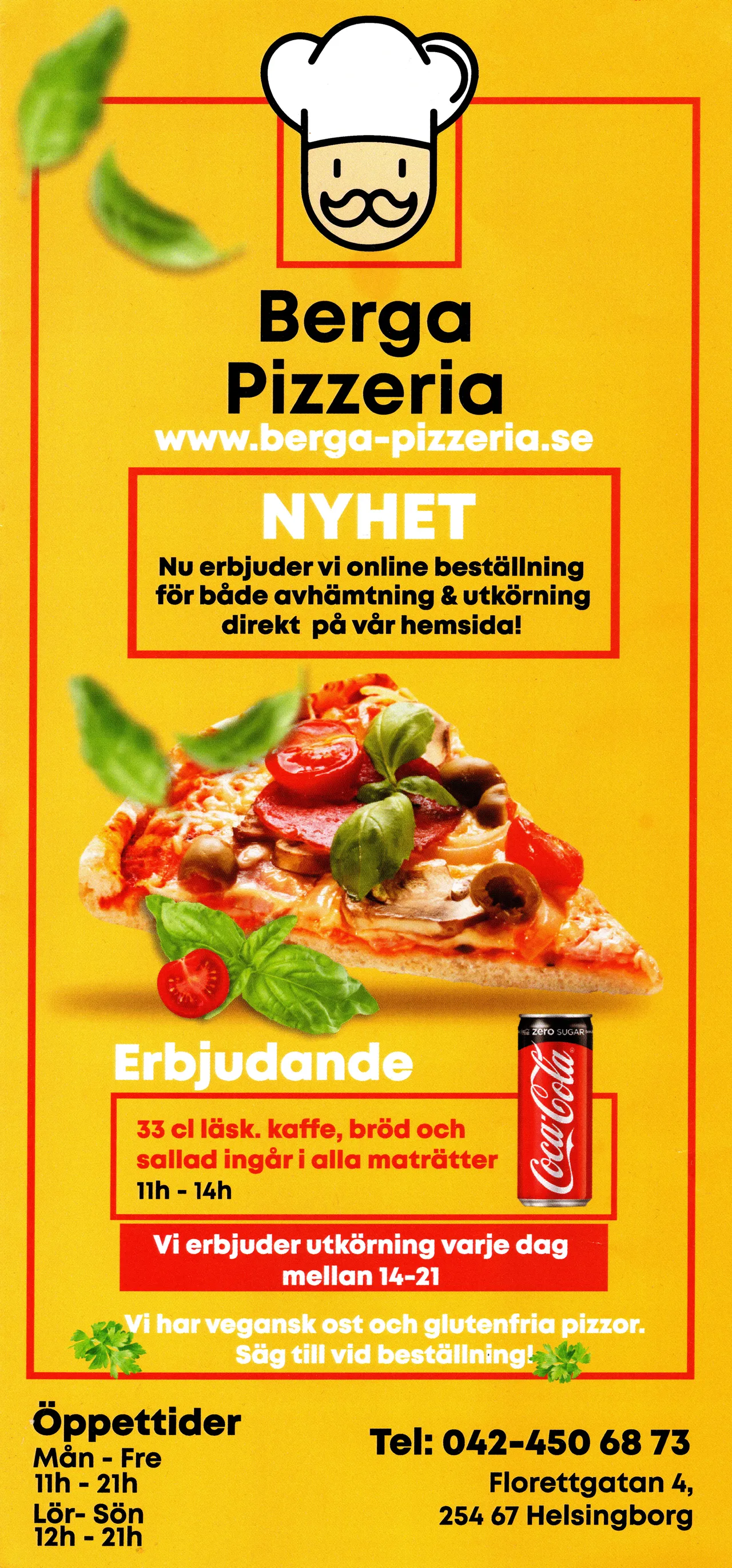 Bild på menyn för Berga Pizzeria, Helsingborg