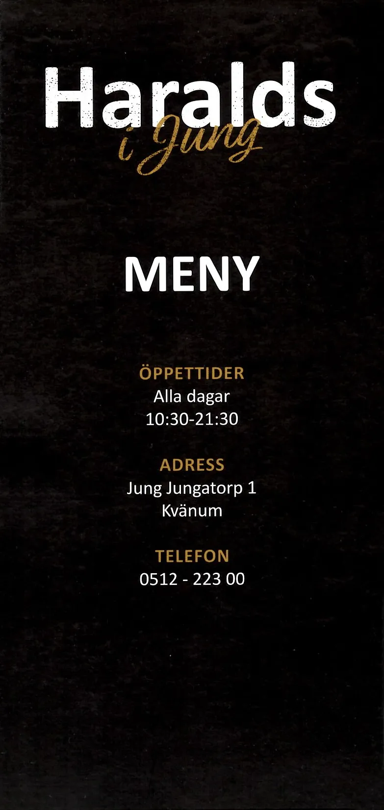 Bild på menyn för Haralds I Jung, Vara