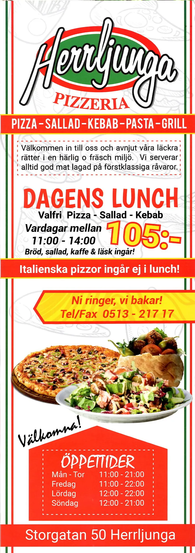 Bild på menyn för Herrljunga Pizzeria, Herrljunga